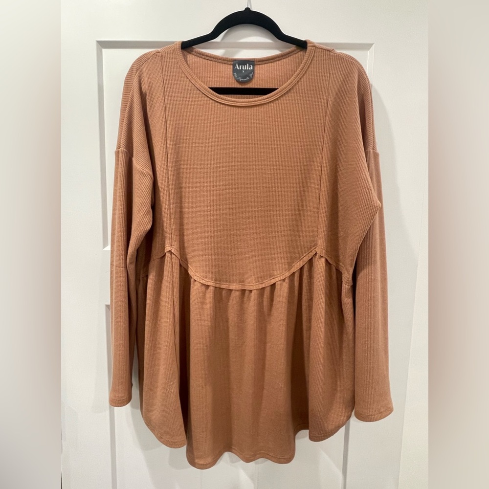 Arula Huxley Waffle Long Sleeve Top